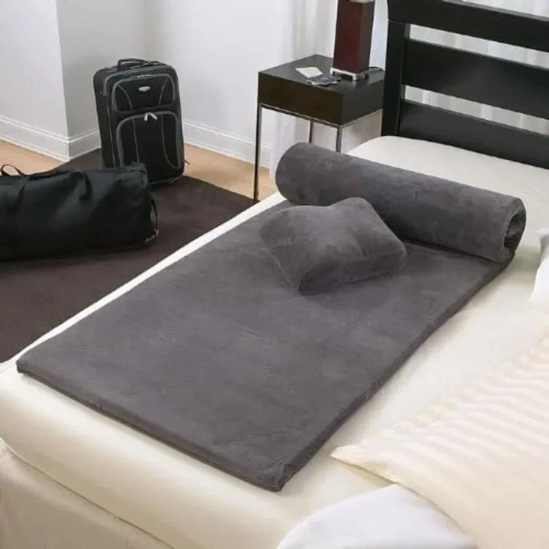 Set-Includes Travel Size Neck Pillow, Mattress Overlay, and Carry Bag