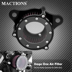 Motorcycle Air Cleaner Transparent Intake Filter For Harley Sportster XL 883 1200 48 72 Iron Super Low Roadster Custom 2004-2023