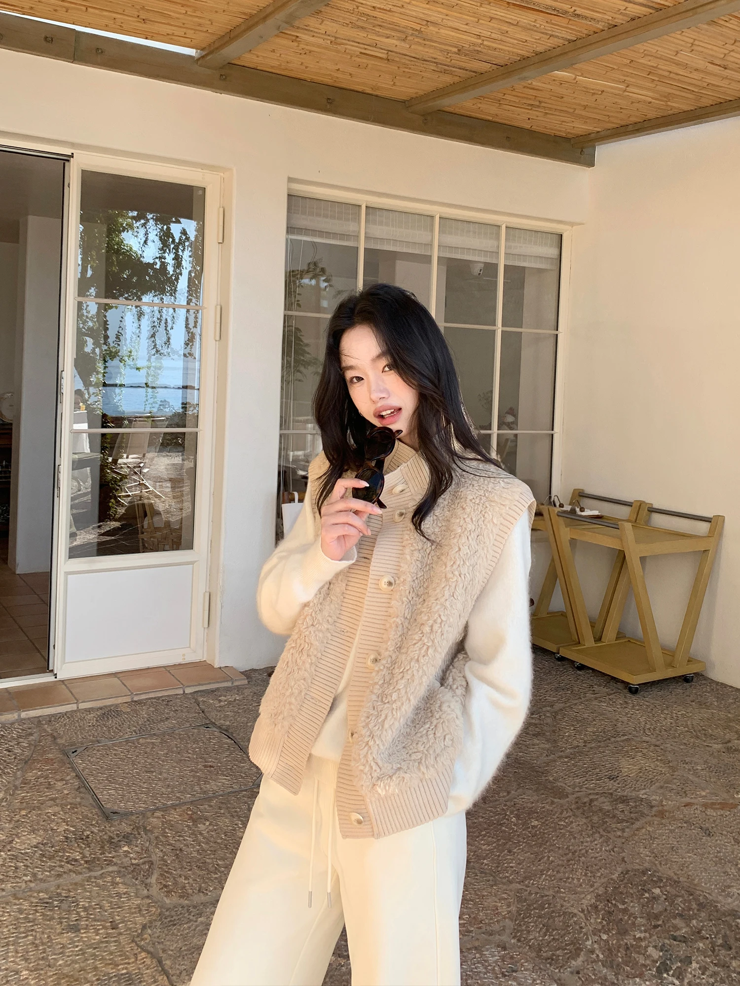 

Женский зимний жилет Pusumede из искусственного меха, многослойный, повседневный, приталенный крой