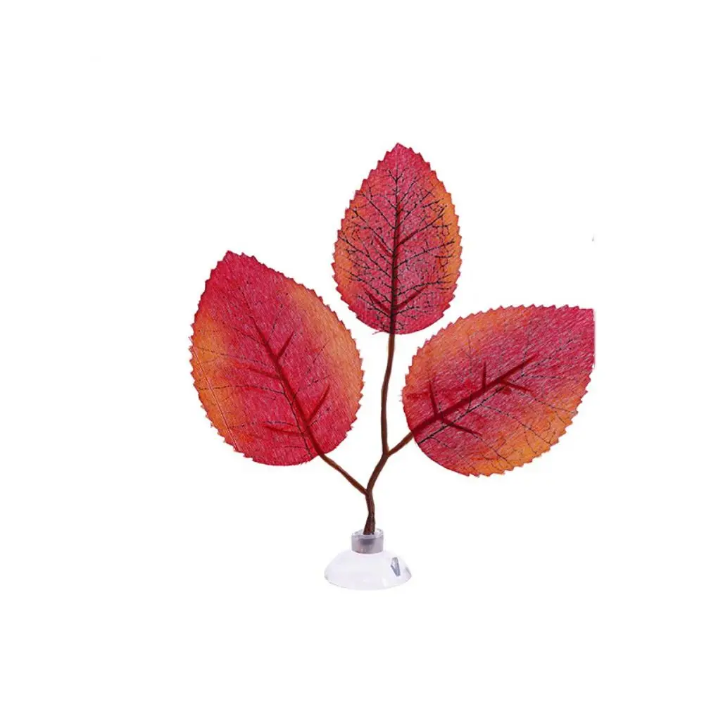 

Lifelike for Betta Spawning Breeding With Suction Cups Simulation Water Grass Fish Resting Leaf Aquatic Plants Artificial Leaf