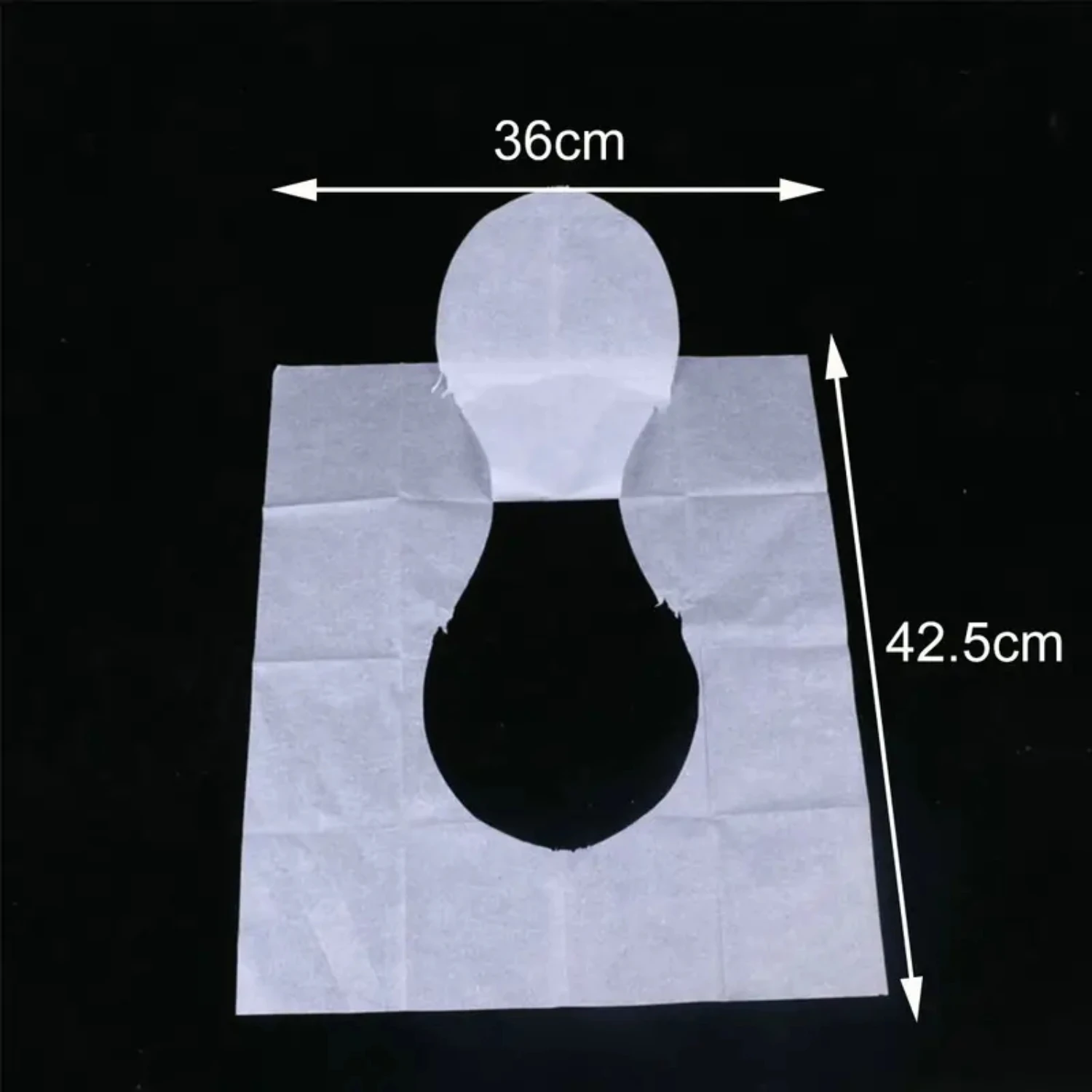 Cubierta de asiento de inodoro de papel desechable portátil de 10 piezas, cómoda estera de asiento de inodoro desechable para viajes