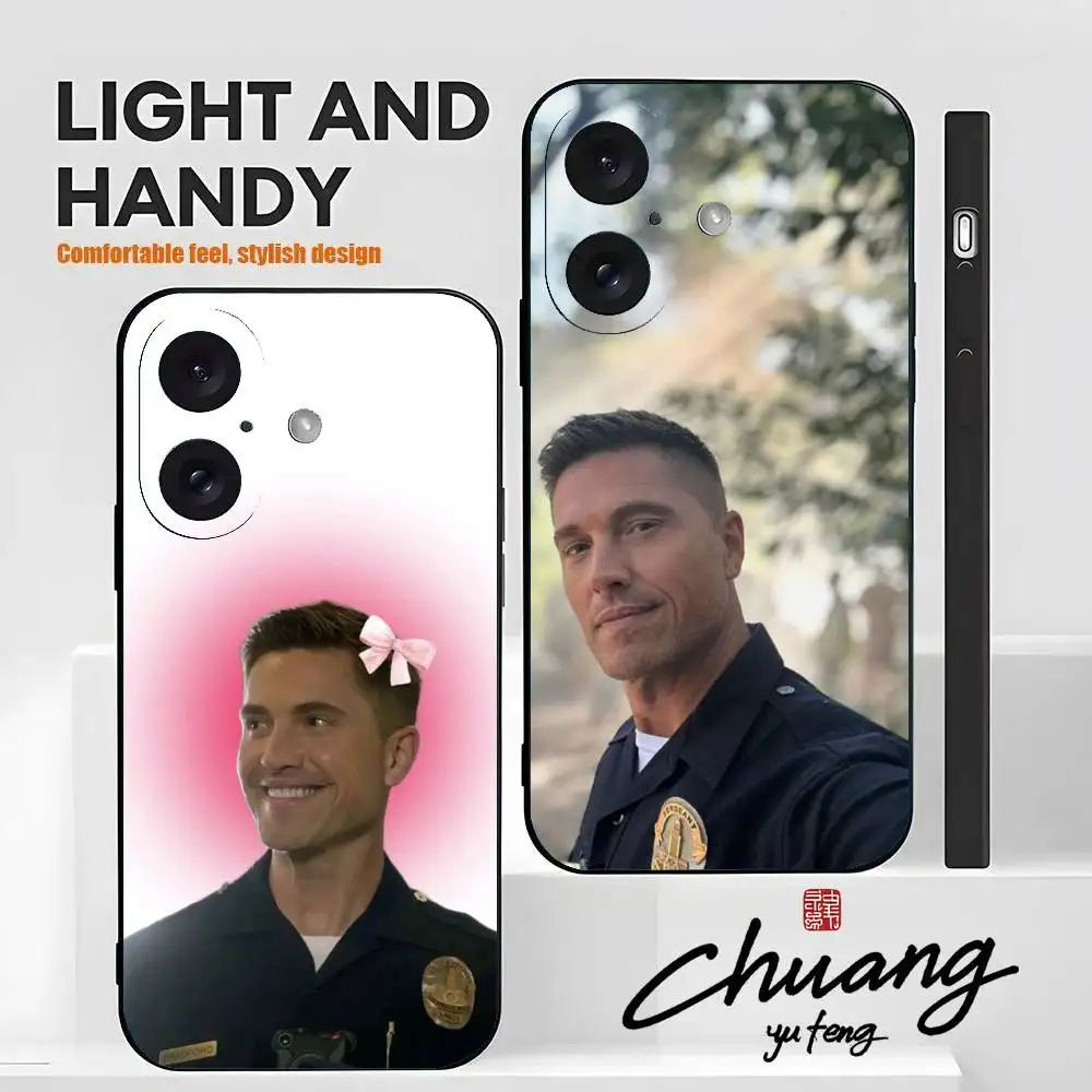 حافظة هاتف Tim B-Bradford Rookied أنيقة باللون الأسود غير اللامع من مادة TPU لهاتف 11-16. مضاد للانزلاق ومقاوم للاهتراء