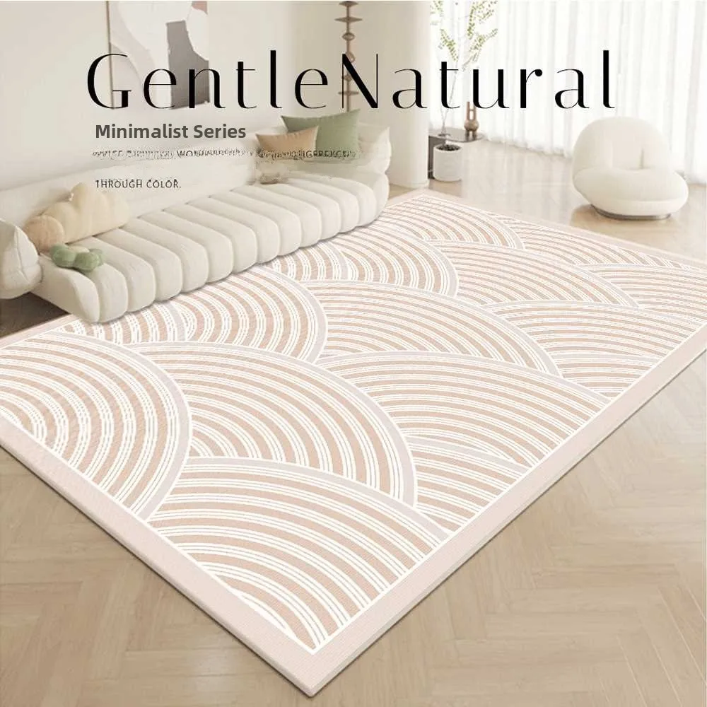

Thi Velvet Carpet Stripe Sensation Luxury Bedroom Living Room Simple Modern Sle Rug Bede Floor Mat Non-Slip Home Decor
