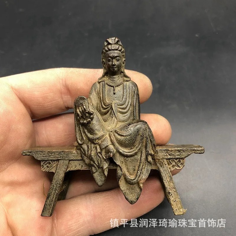 

Antique Miscellaneous Retro Bench Guanyin Bodhisattva/Buddha Statue Free Guanyin Statue Ornaments Old Objects Collected in the C