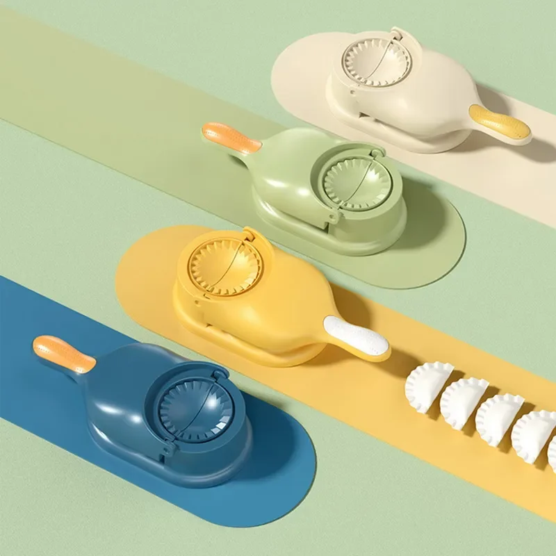 

2 In1 Dumpling Maker DIY Kit Wrapper Presser Manual Labor-Saving Ravioli Empanadas Dough Skin Molder Machine Kitchen Gadgets