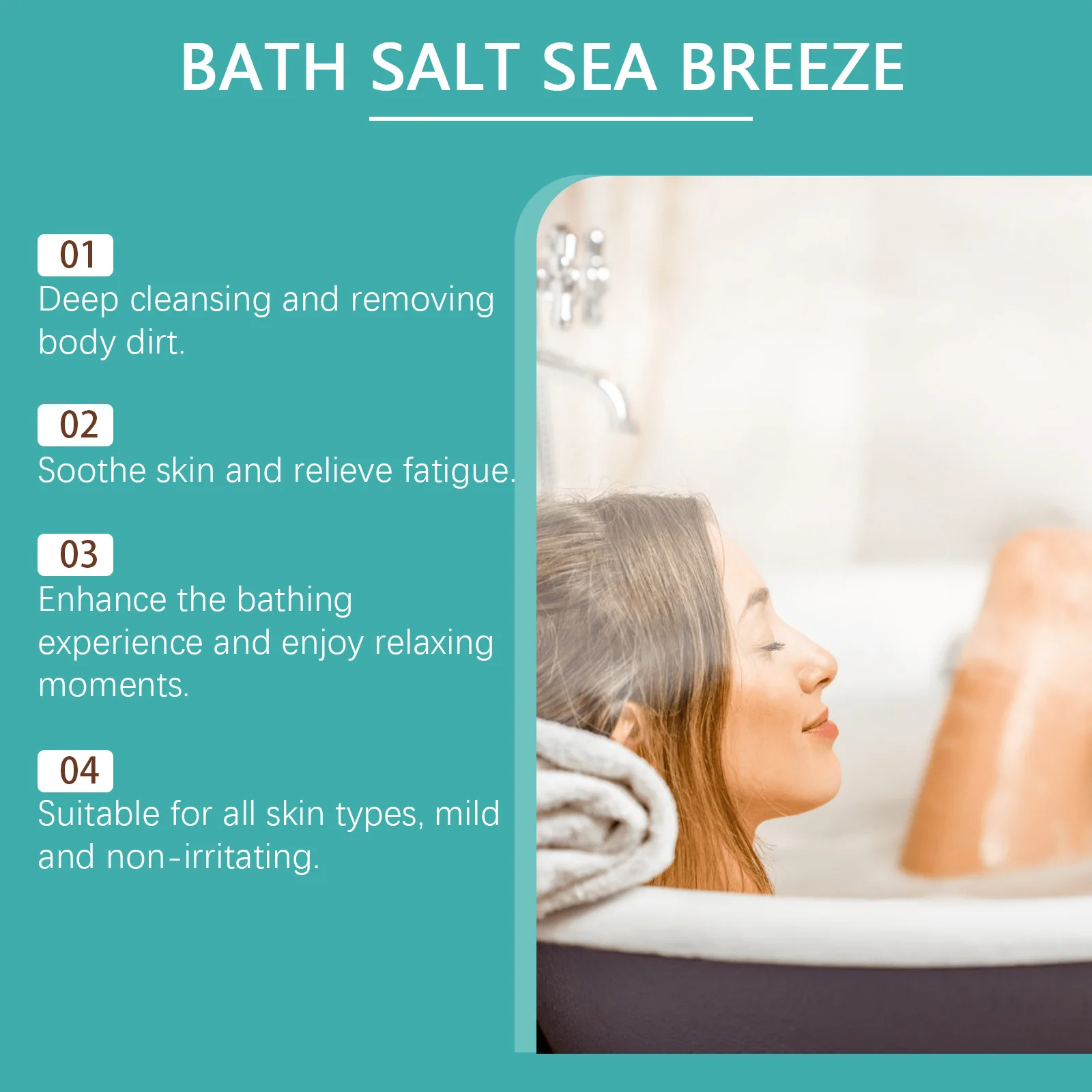 EELHOE استحمام الجسم ملح البحر تحسين الخشونة اشراق الجلد إزالة الأوساخ تخفيف التعب تقليص المسام الجسم بلوري ملح البحر #1