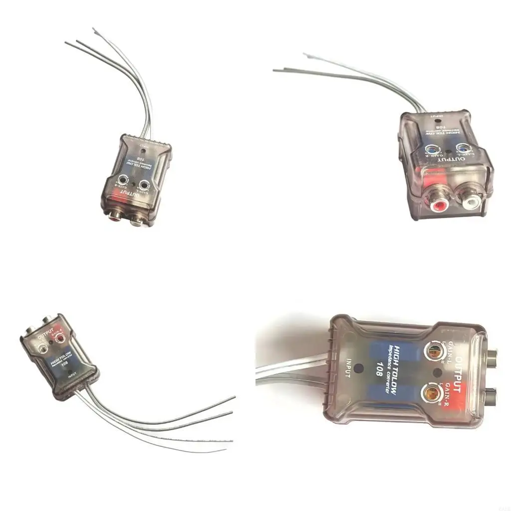 6XDF Automotive Line Output Converter with Auto Sensing Relays Hight to Low Converte for Seamless Subwoofer System Upgrades