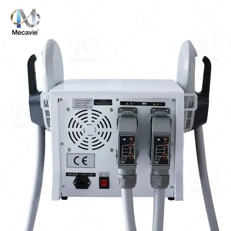 Mecavie Professional 6500W Hi-EMT Body Sculpting Equipment, Dual Handles EMS Muscle Building Burning
