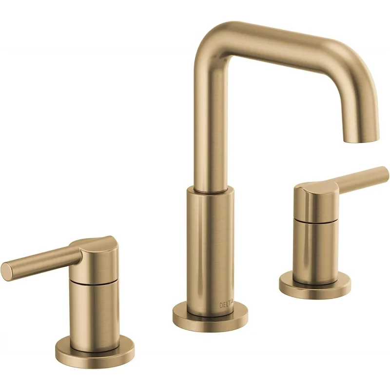 

Delta Faucet Nicoli Widespread Bathroom Faucet 3 Hole, Gold Bathroom Faucet, 2 Handle Bathroom Faucet, Bathroom Sink Faucet Asse