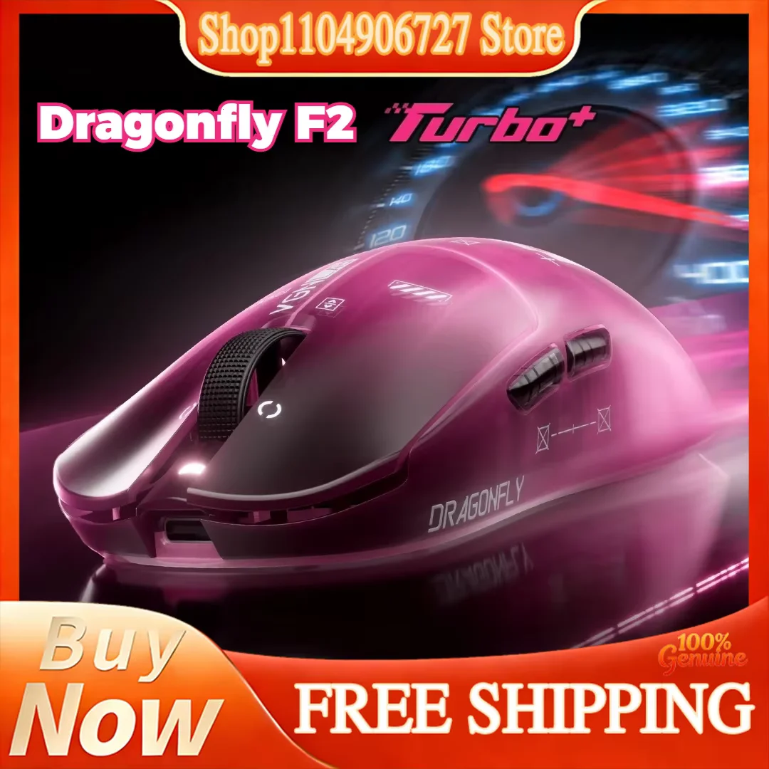 Vgn Dragonfly F2 Turbo+ Wireless Gaming Mouse Tri Mode Ultra Lightweight Ergonomic Paw3955 Long Battery Gamer Mouse