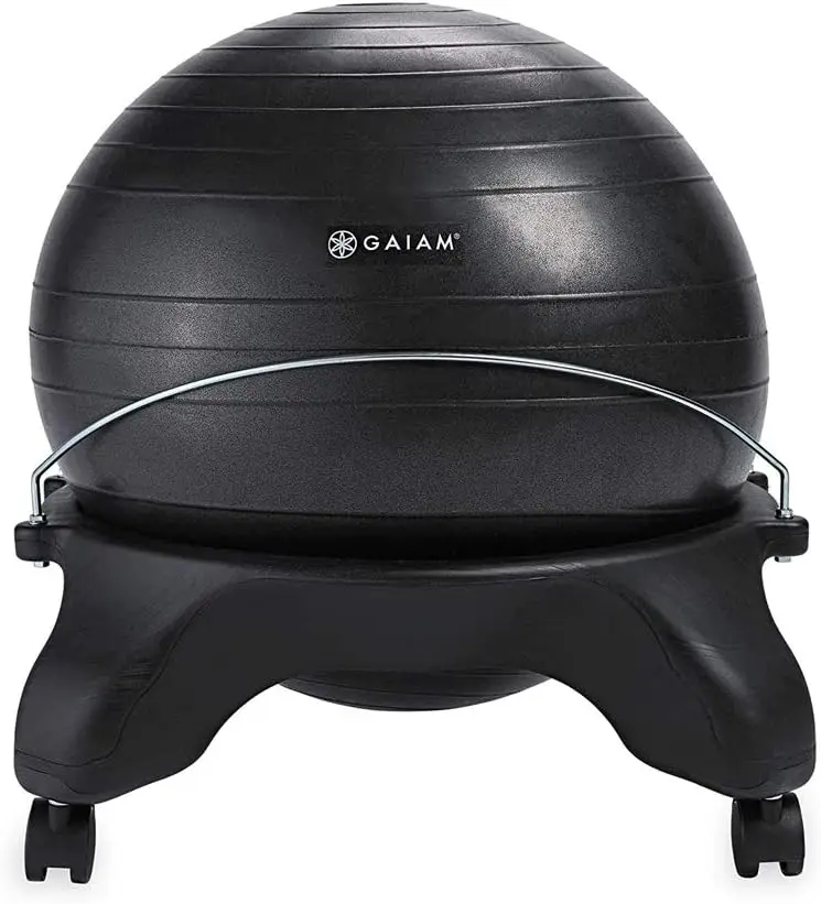 Classic Backless Balance Ball Chair – Exercise Stability Yoga Ball Premium Ergonomic Chair for Home and Office Desk with A