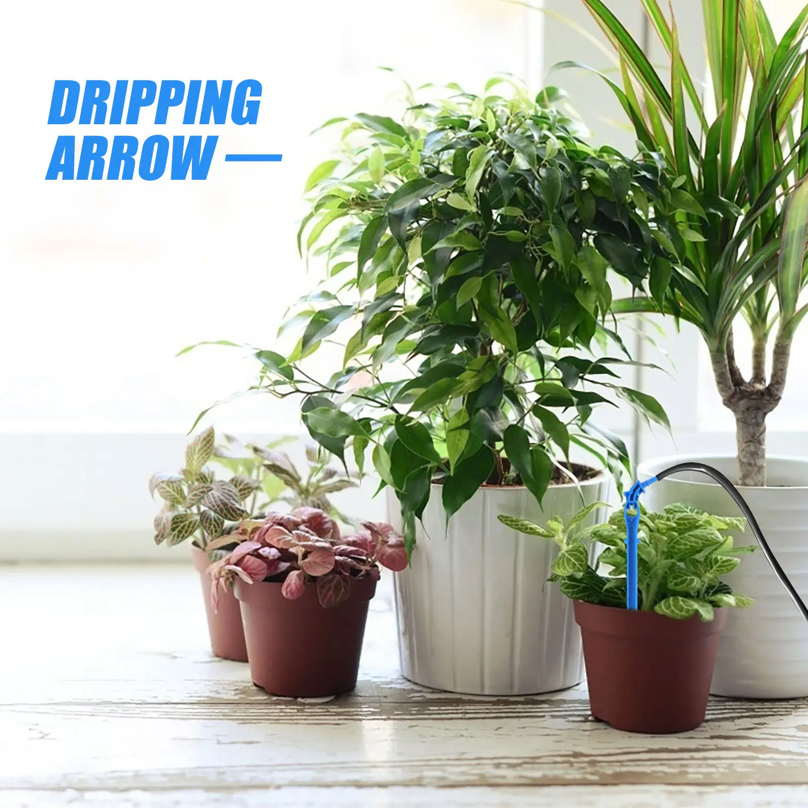 

100 шт. капельных оросителей, микроспринклеры с технологией контроля потока воды, система капельного полива для горшечных растений