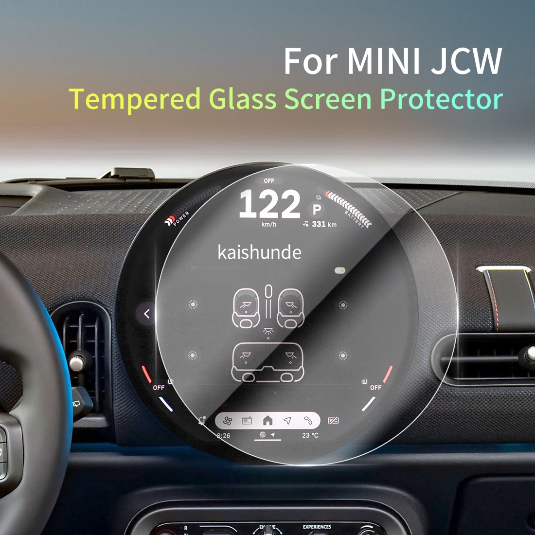 

Car Stickers Meters Protector For 2024 BMW MINI JCW Tempered Glass Protective Film Display Navigation Vehicle Accessories