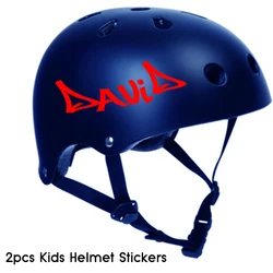 2pcs Name Stickers Personalised for Kids Helmet Decorative Vinyl Decal for Bicycle & Motorcycle Helmet Waterproof DIY Label