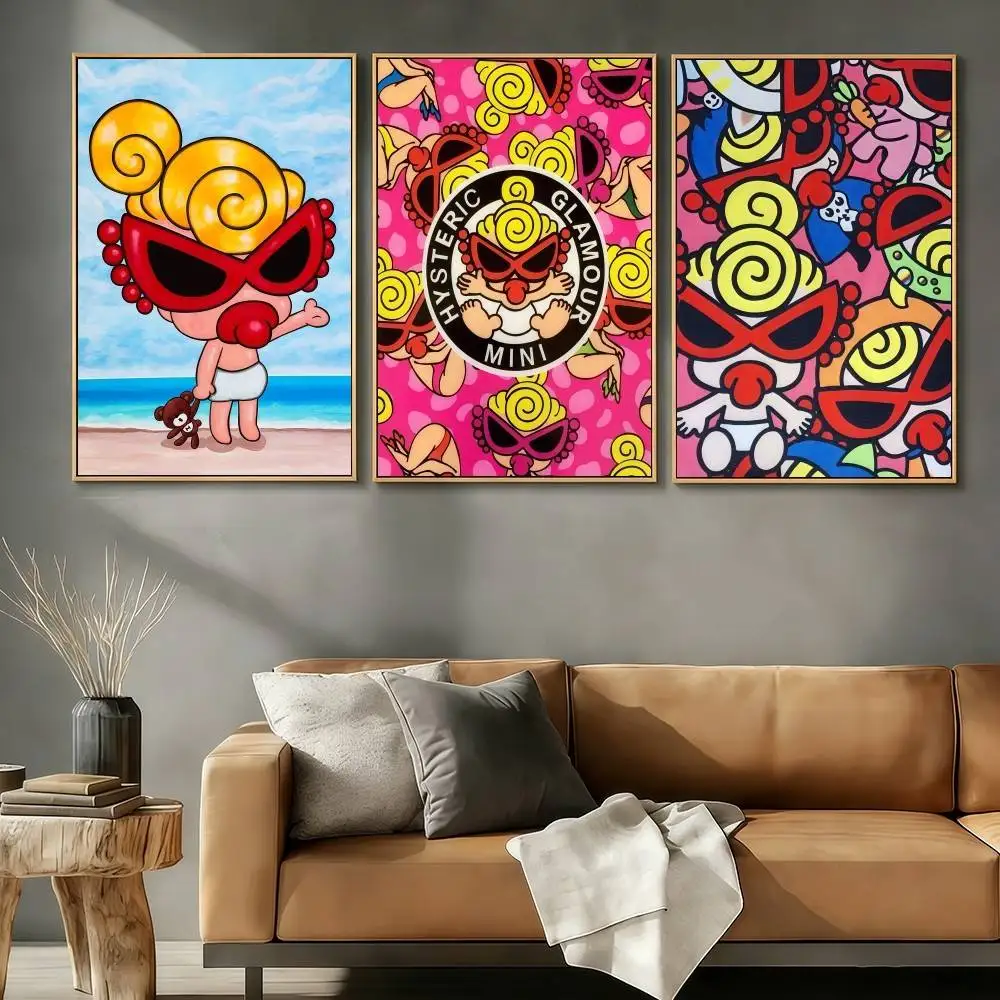 H-HystericS-ES M-MiniS Poster Stickers Art Print Retro Vintage Wall Decor HD Living Room Home Office Gift Occasion