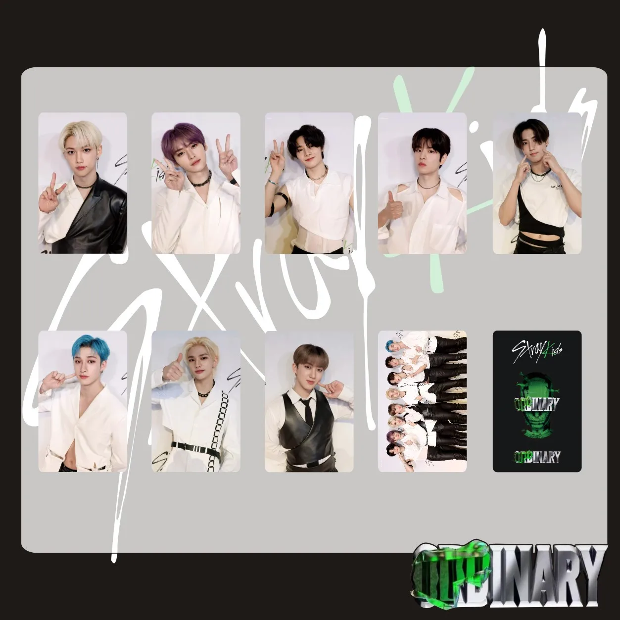 9pcs skzoo Straykids peripheral same collection card, star card, small card, peripheral same collection card