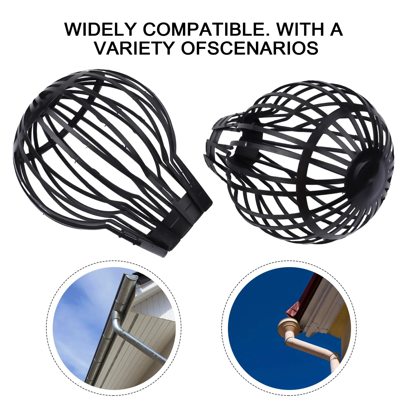 New Practical Roof Drain Parts Black Block Debris Dirt Fittings Gutter Leaf Outdoor Protecter Replacement Accessories