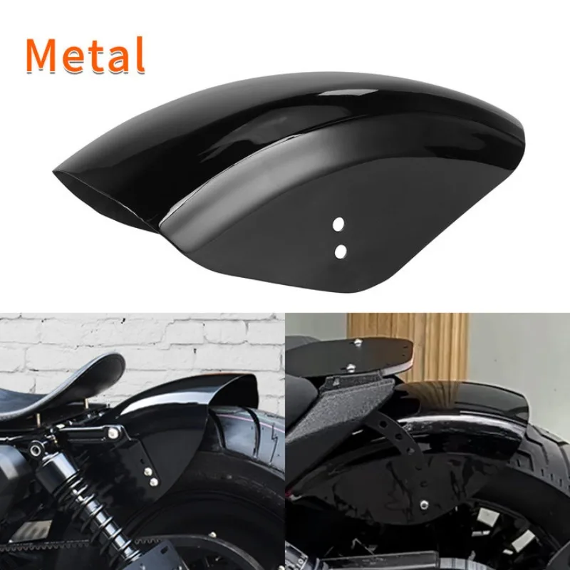 For 883 XL1200 X48 Modified Plate Rear Fender, Rear Tail Mud Tile Metal