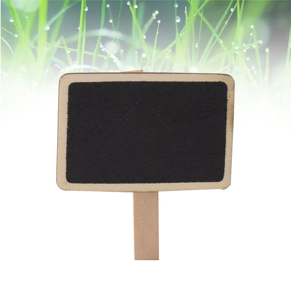 

30 pcs Mini Blackboard Wooden Clips Smooth Message Board For Chalk Writing Easy Wedding Party Home Notes Craft