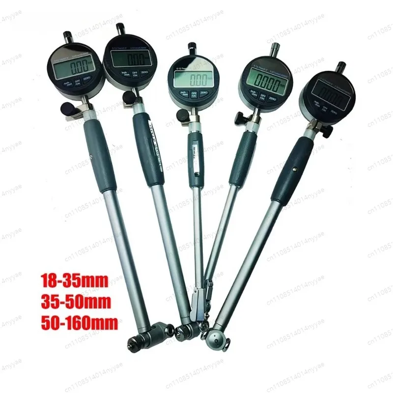 Aluminum Alloy Digital Bore Gauge Indicator 0.01MM Dial 18-35-50-160mm Internal Measurement Cylinder Tool  Precision Measurement