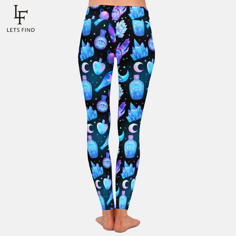 LETSFIND-Leggings con diseño mágico para mujer, pantalones de poliéster de alta calidad, Sexy, para Fitness