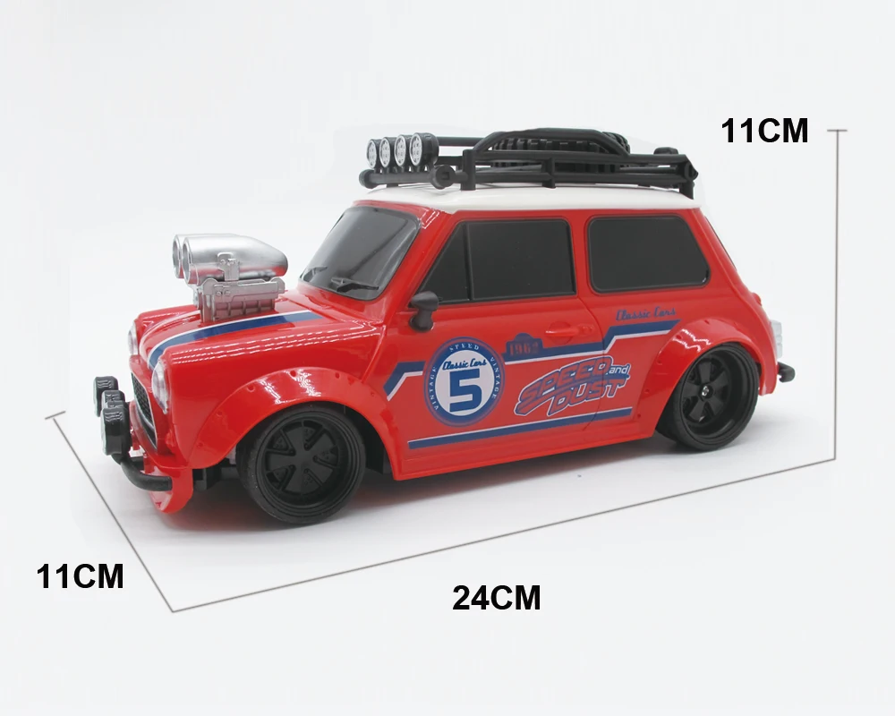 1:18 Retro Refitting MINI auto 4 canali telecomando auto 27MHz RC auto ad alta velocità luce modificata modello di veicolo auto giocattolo per bambini