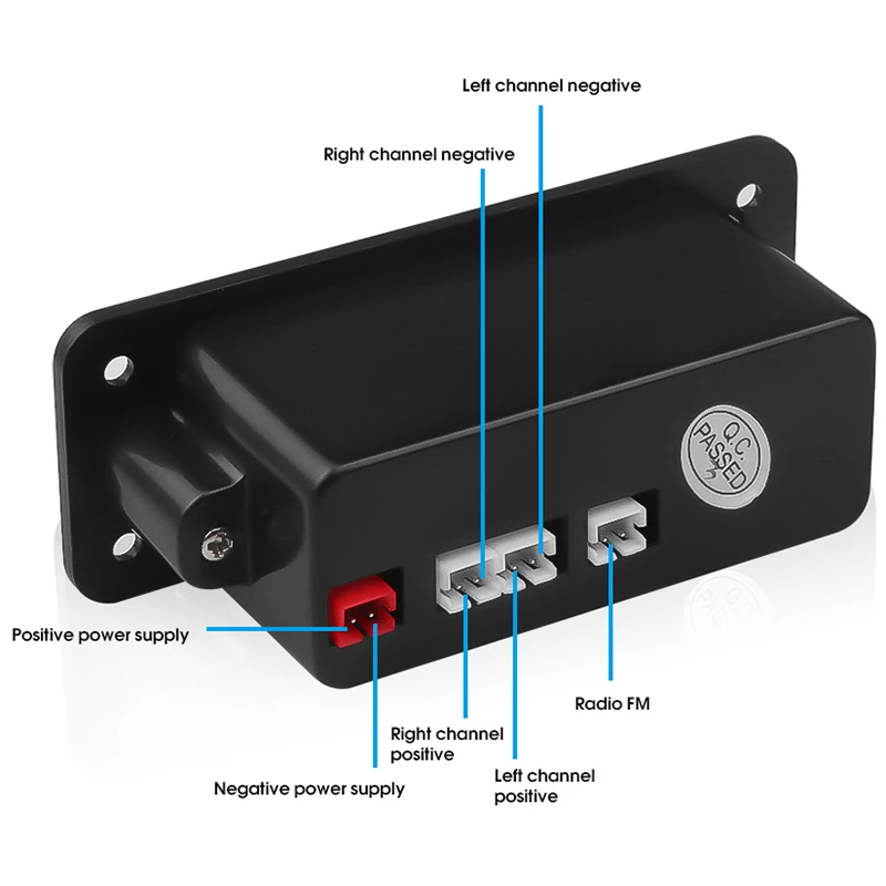 2X3W Amplifier DC 5V MP3 WMA Wireless Bluetooth 5.0 Decoder Board Audio Module USB FM TF Record Radio AUX Input For Car