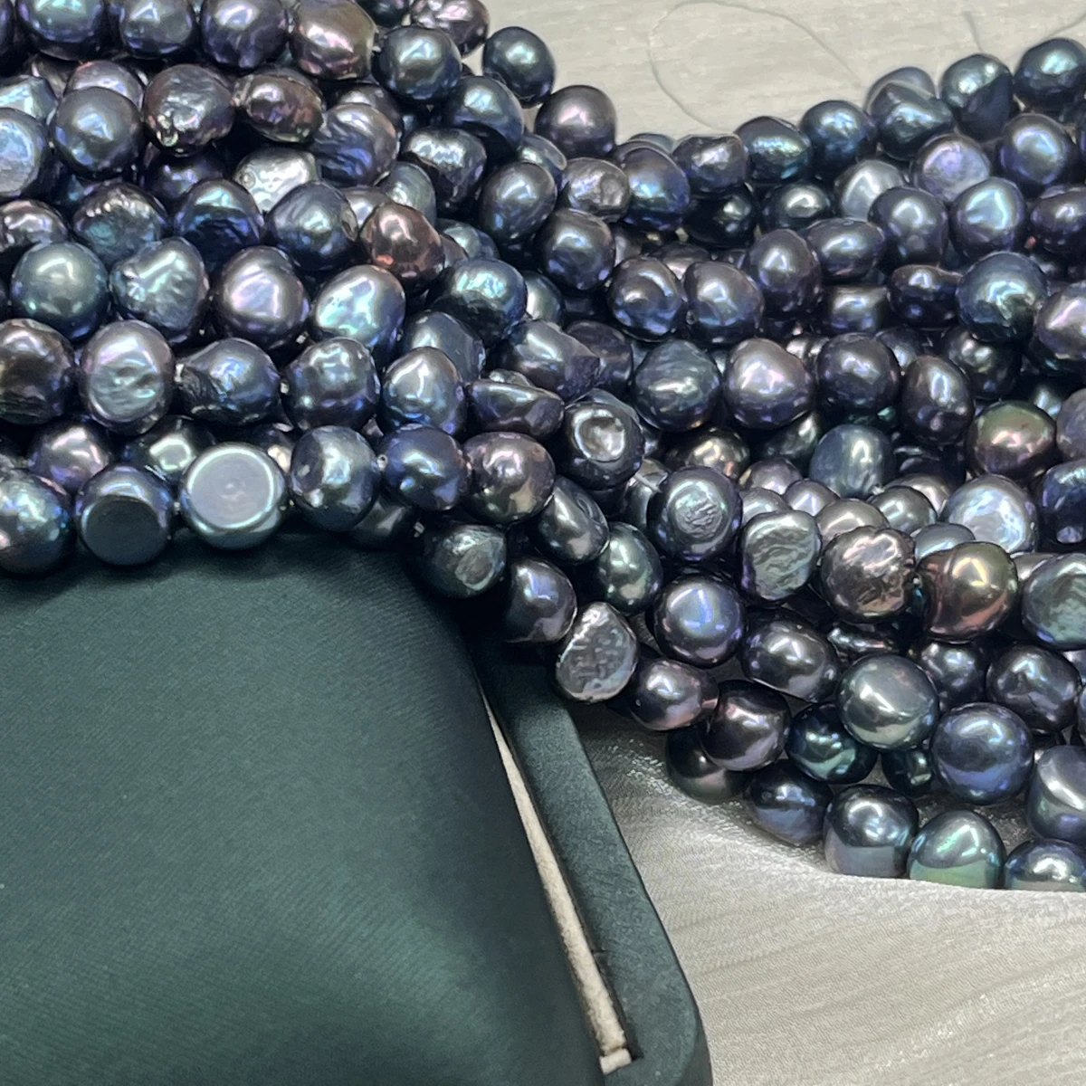 8‑9mm Black Baroque Natural Fr - огляд і ціна Natural Freshwater Pearl Strand Loose Beads