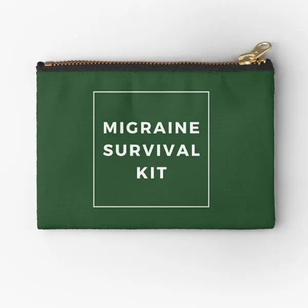 Migraine Survival Kit Funny Migraine Des  Zipper Pouches Underwear Coin Socks Bag Small Money Panties Pure Key Pocket Women