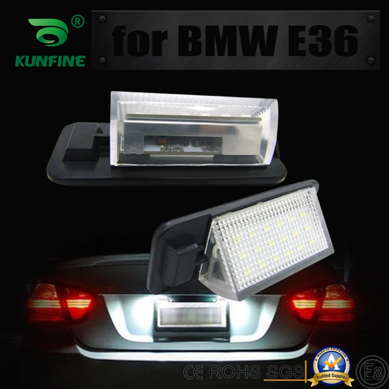 

2 шт. светодиодные лампы для подсветки номерного знака автомобиля, светодиодные лампы для BMW E36 1992-1998, OEM № 63261387047