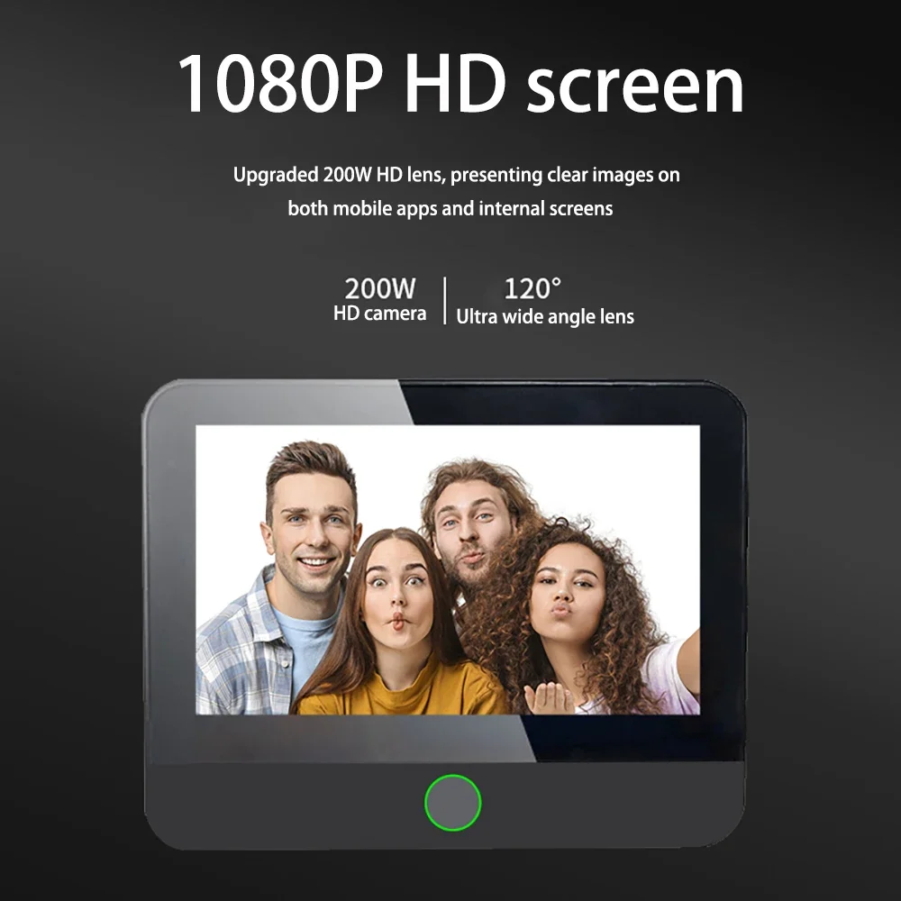 4.3 بوصة واي فاي كاميرا بثقب الباب 1080P الحياة الذكية تويا كاميرا فيديو عارض الباب أمن الوطن يعمل مع أليكسا جوجل