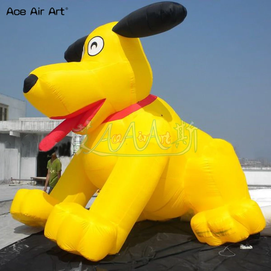 Articolo di vendita caldo Modello animale gonfiabile replica di cane gonfiabile alto 3 m per la decorazione promozione esterna realizzata da Ace Air Art