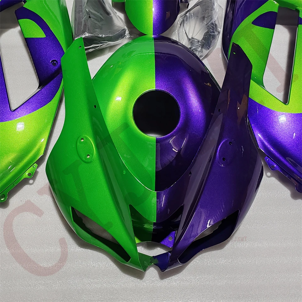 ABS Motorcycle Molding Fairing Kit for Kawasaki ZX6R 636 2007-2008 Green Purplu Skull Fairings Ninja ZX-6R 07 08 Full Body Cover