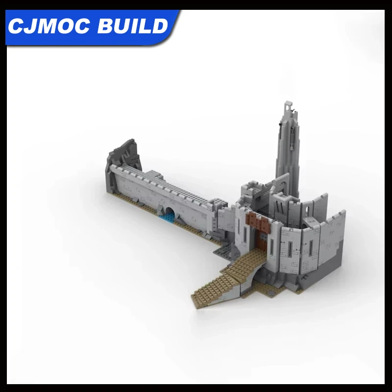 1952szt Pierścienie Film MOC Helms Deep Building Blocks Architecture Castle Model Montaż Technologia Kolekcja klocków MOC- 155121