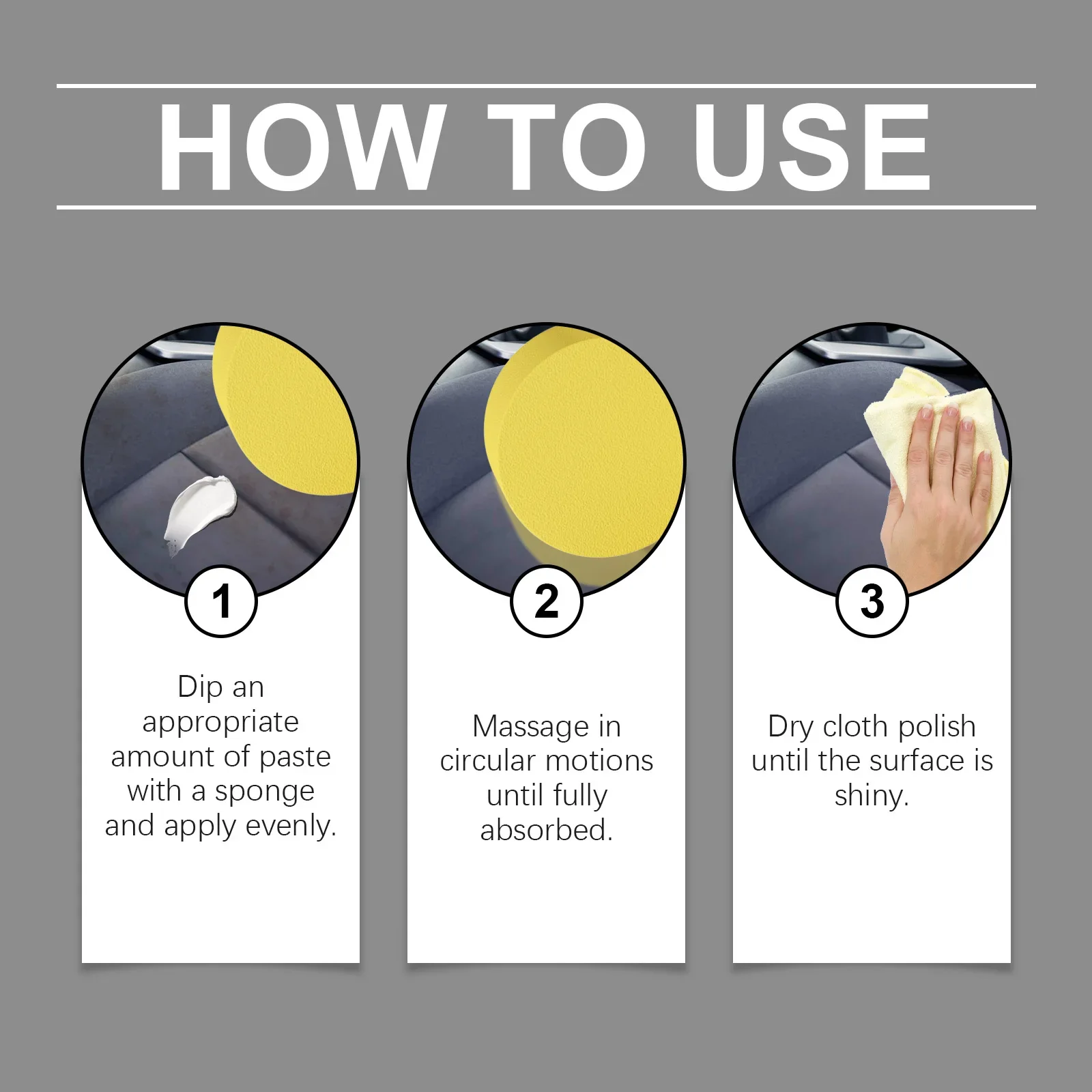 Car Leather Care Cream Cleans And Removes Dirt For Interior Leather Renovation Brightening Multi-purpose Maintenance Paste For Automotive Seat Surface Protection US Overseas Warehouse Shipping Free Return - view 6