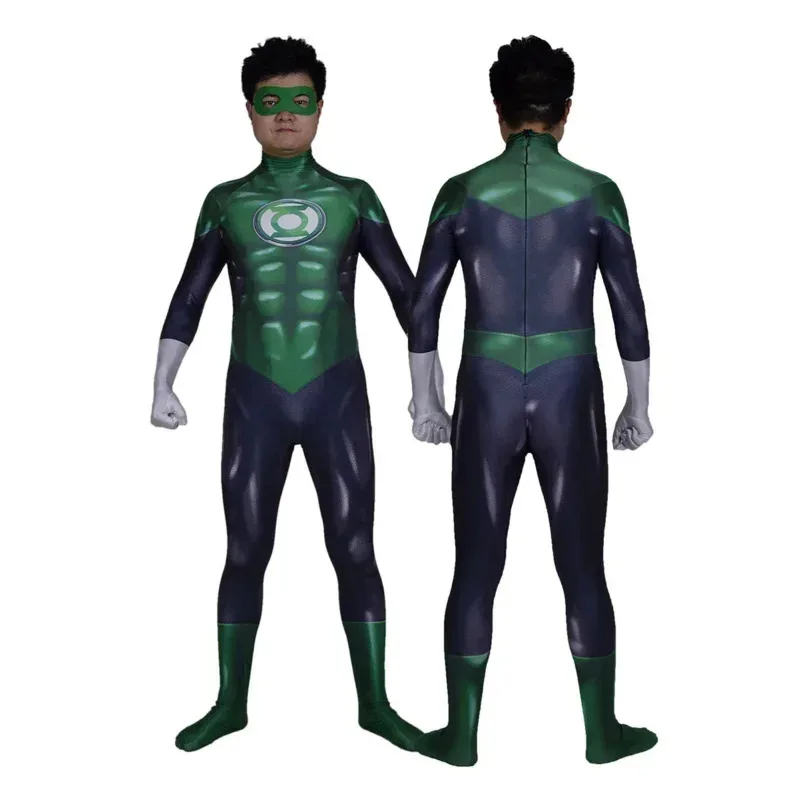 aa Bear House 002 Adults Kids Green Lantern Cosplay Costumes Man Boy G.L Muscle Zentai Bodysuit Suit Superhero HalloweenWAT99 ★