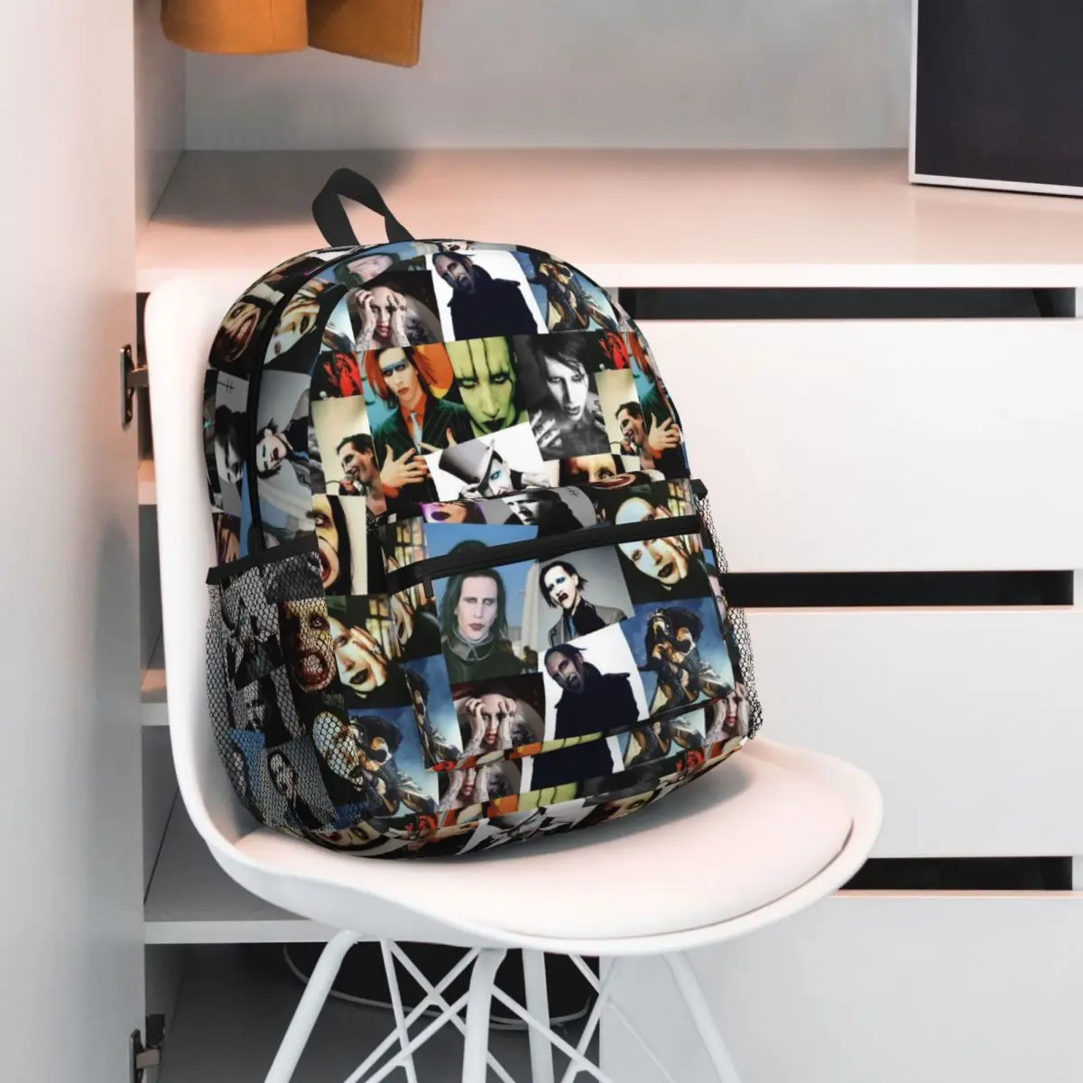 

Marilyn Manson Glitch Fan Gift Music (1) Backpack Student BookBag Children School Bag Computer Shoulder Bags for Men Women