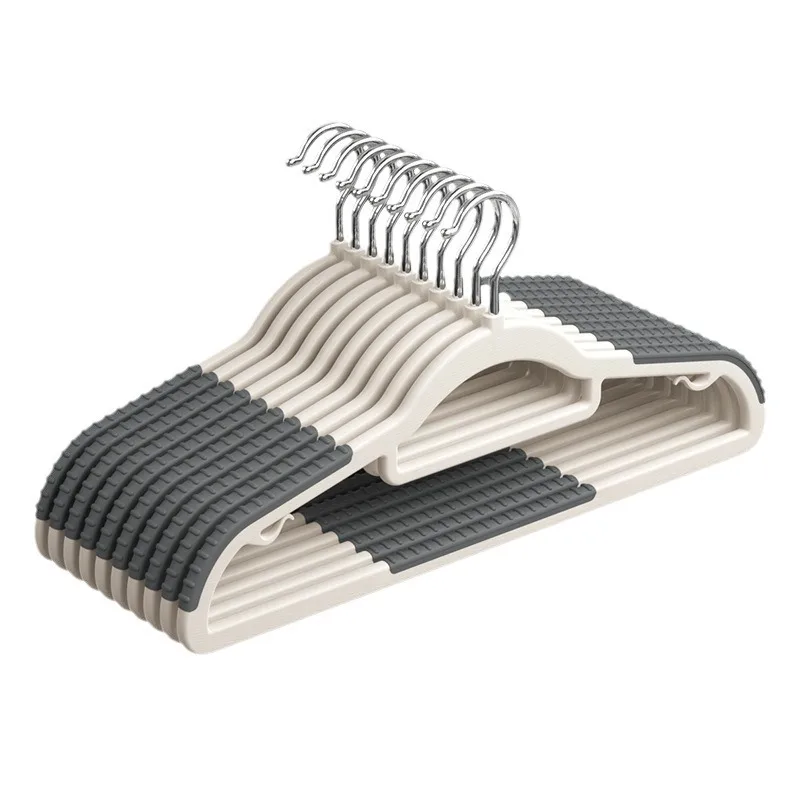 10Pcs Non Marking Multifunctional Clothes Hanger, Drying, Wardrobe Storage, Coat/Sweater/Suit Hanging