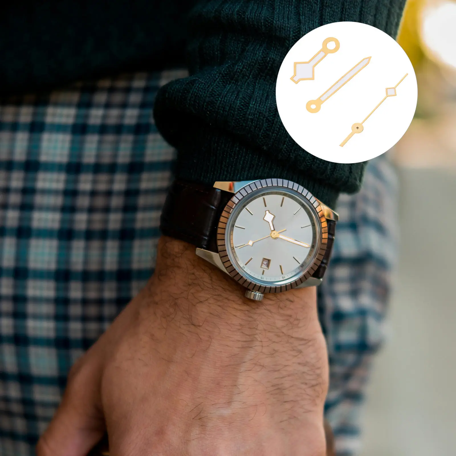 

3 шт. светящиеся стрелки для часов, зеленые, светящиеся в темноте, 3-х пиновые указатели для модификации часов, ремонтные принадлежности, механический механизм