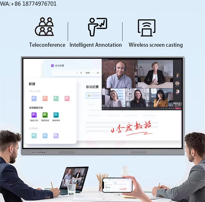 

65-inch Full Hd Lcd Interactive Smart Board Windows System Touch Whiteboard in White Genre Interactive Boards