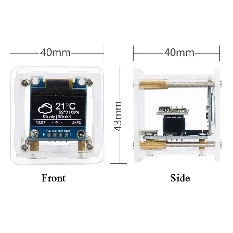 FULL-DIY Weather Clock Kit WIFI Module Internet Of Things Time Temperature And Humidity Display Soldering Practice Loose Accesso