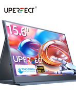 UPERFECT Touchscreen Portable Monitor 15.6'' 1080P 10-Point Display IPS Panel with USB-C HDMI VESA for Laptop PC Mac Phone Table