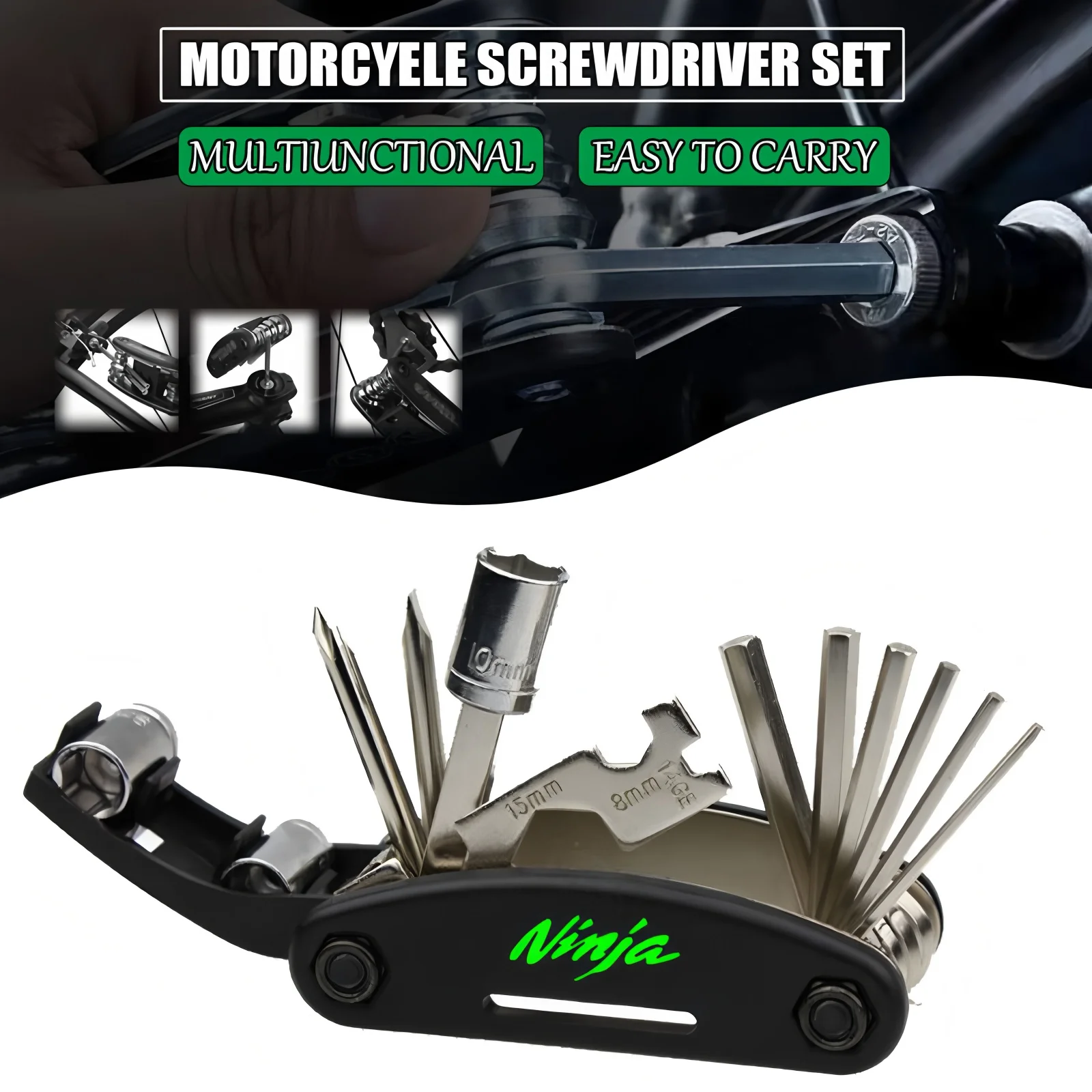 

Для Kawasaki ninja 400 650 300 250 250R ZX14R ZX10R ZX6R 1000 SX H2 ZX7R Z900RS ZX4R R Набор отверток для ремонта мотоциклов