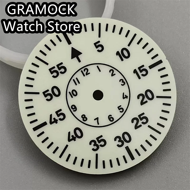 GRAMOCK 29mm Full Green Luminous Pilot dial Creamy Blue Black NH35 NH36NH38NH34 ETA2824 2836 PT5000 Miyota DG Series Movement