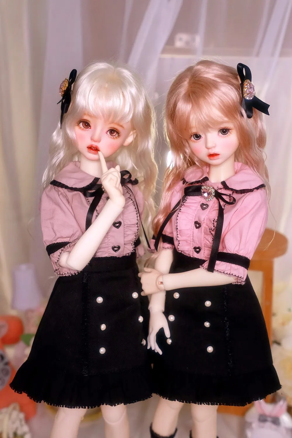 BJD doll clothes suitable for 1/3 1/4 MDD size short-sleeved shirt wrap hip skirt girl set doll accessories