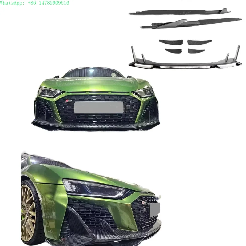 Caprist Dry Carbon Fiber Body Kit for  R8 2021+ OE 4S0807103L New Upgrade Front Lip/Side Skirt/Rear Lip Spoiler 75Change