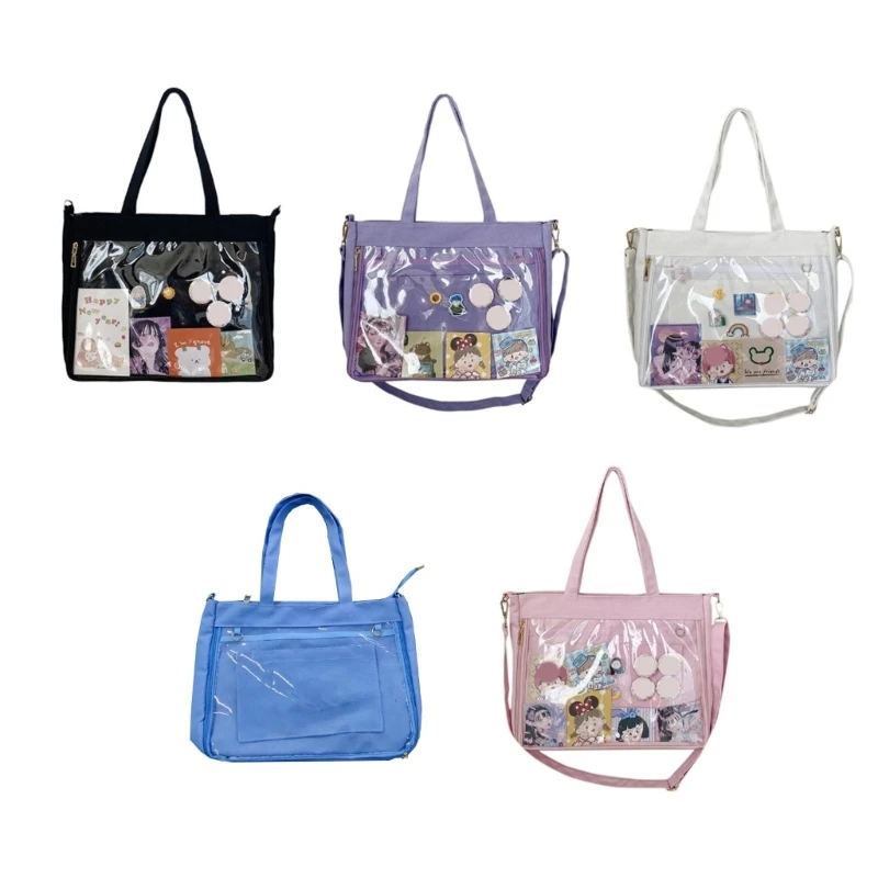 Japanese Harajuku School JK Uniform Bag Transparent Tote Gril Crossbody Ita Bag