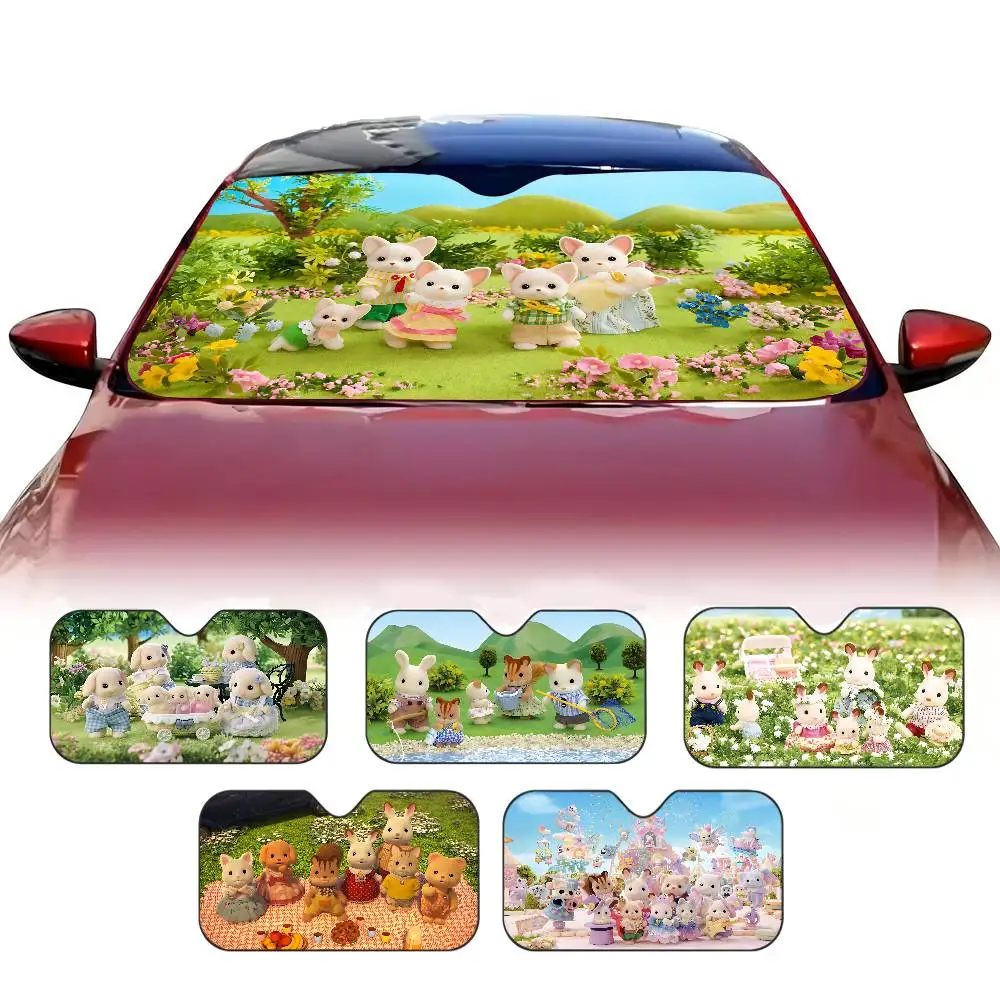 

Кукла S-Сильванский милый солнцезащитный козырек на ветровое стекло 3D пленка в клетку подарок новинка козырек на переднее окно автомобиля 70x130 см солнцезащитный козырек солнечная защита