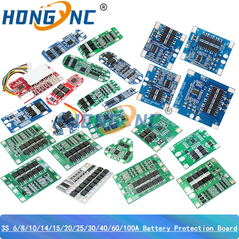 3S 6A 8A 10A 14A 20A 25A 40A 60A Li-ion Lithium Battery 18650 Charger PCB BMS Protection Board For Drill Motor Lipo Cell Module