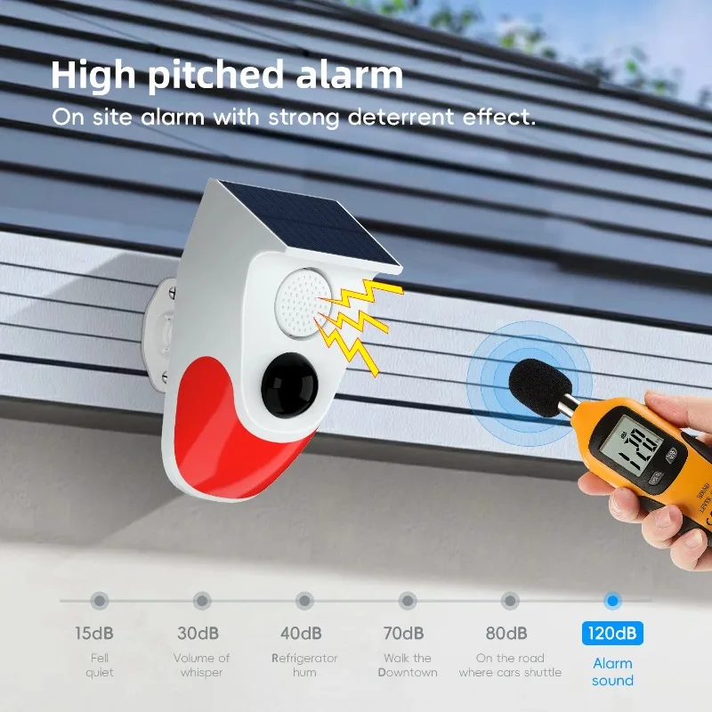 Outdoor Waterproof Wireless 120dB Security Sound Alarm Detector PIR Motion Sensor Home Burglar Alarm System With Remote Control